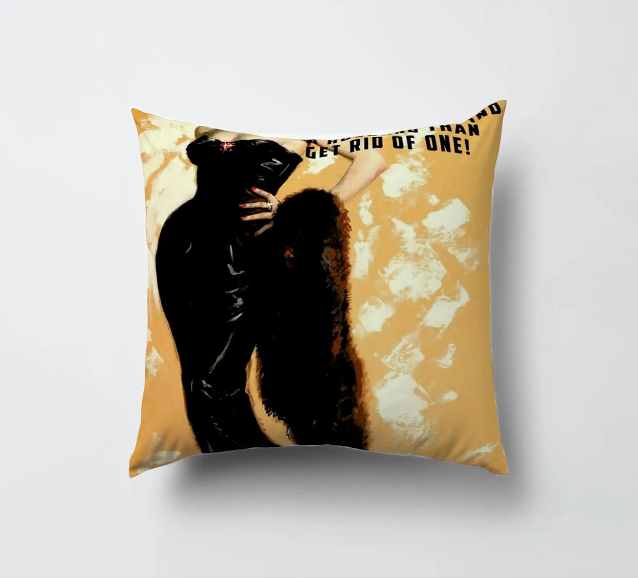 It's Easier To Find A Husband cuscino da Gallery Print and Art Limited