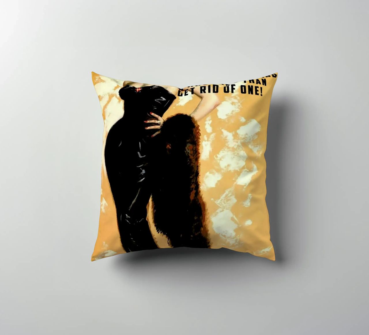 It's Easier To Find A Husband cuscino da Gallery Print and Art Limited