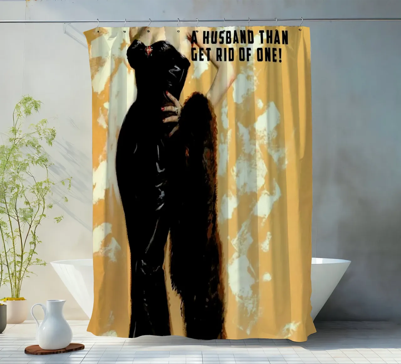 It's Easier To Find A Husband tenda da doccia da Gallery Print and Art Limited