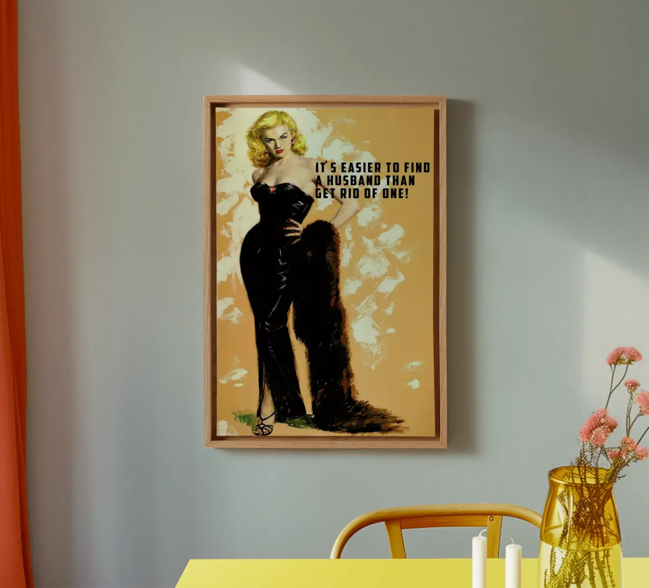 It's Easier To Find A Husband tela con Cornice a cassetta da Gallery Print and Art Limited