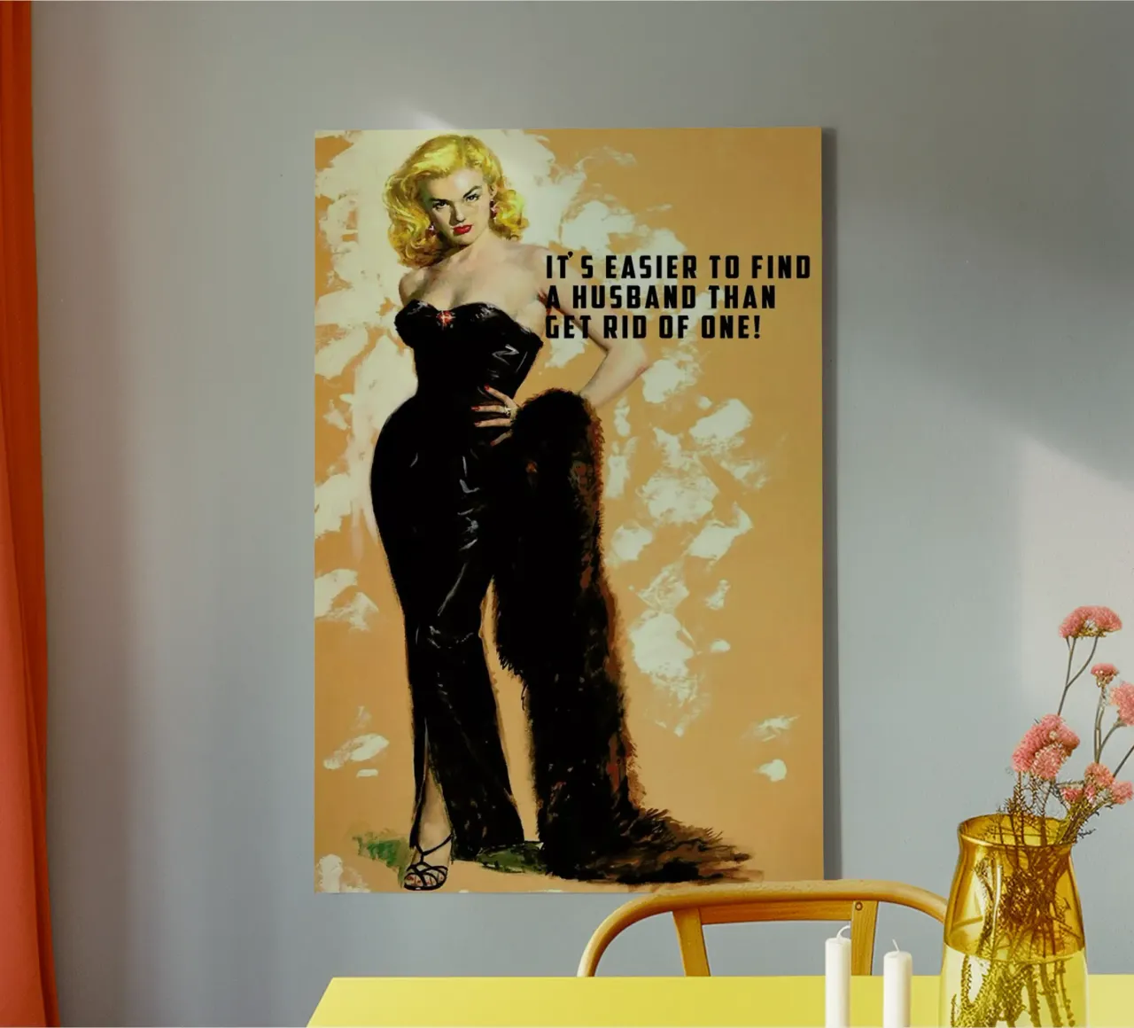 It's Easier To Find A Husband tela con Cornice a cassetta da Gallery Print and Art Limited