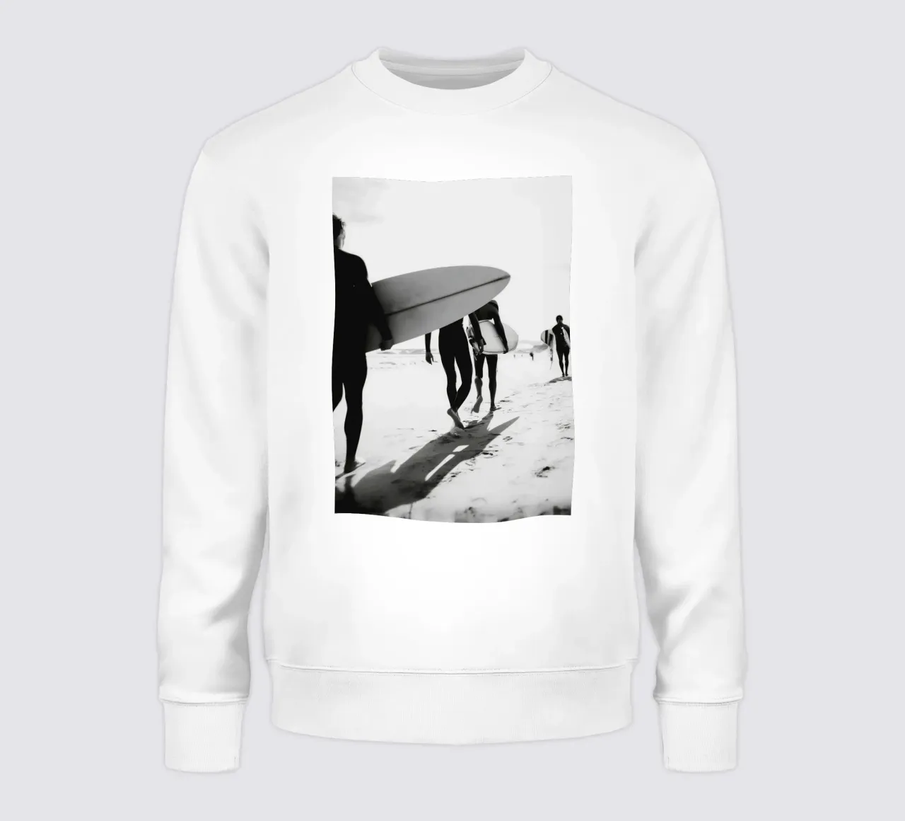 West Coast Vibes – Black and White Surf Poster felpa da Vela Luna