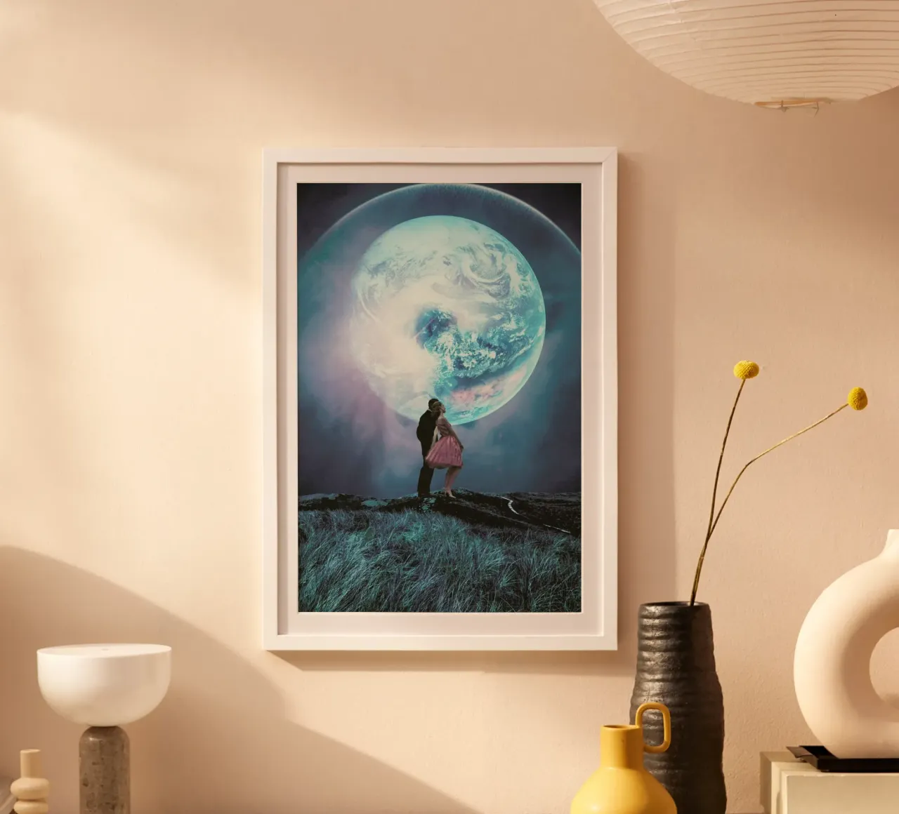 Two Million Years From Yesterday poster con telaio in legno da Frank Moth