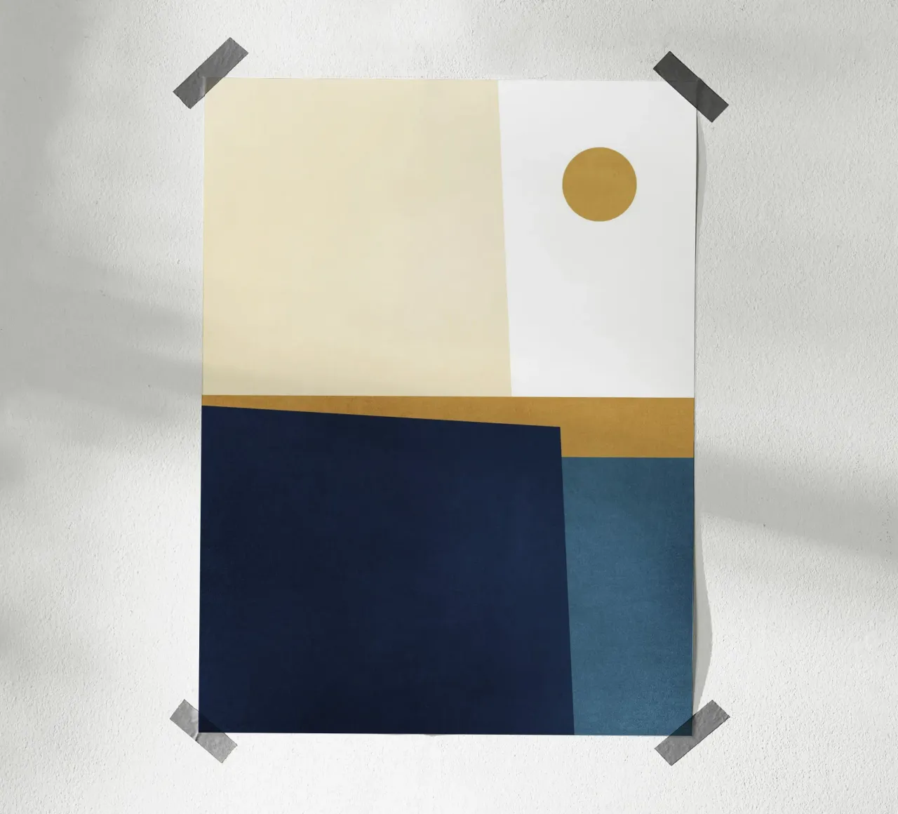 Geometric Shapes no. 25 Blue Hahnemühle von adrianooliveira