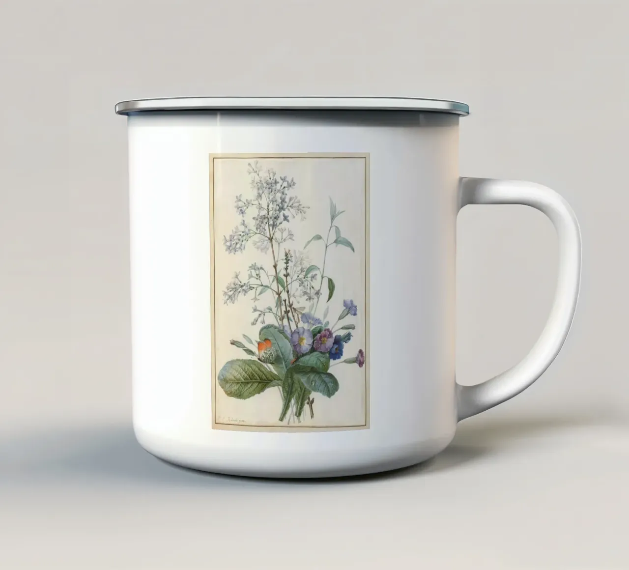 A Bouquet of Flowers tazza in smalto da vintageshop