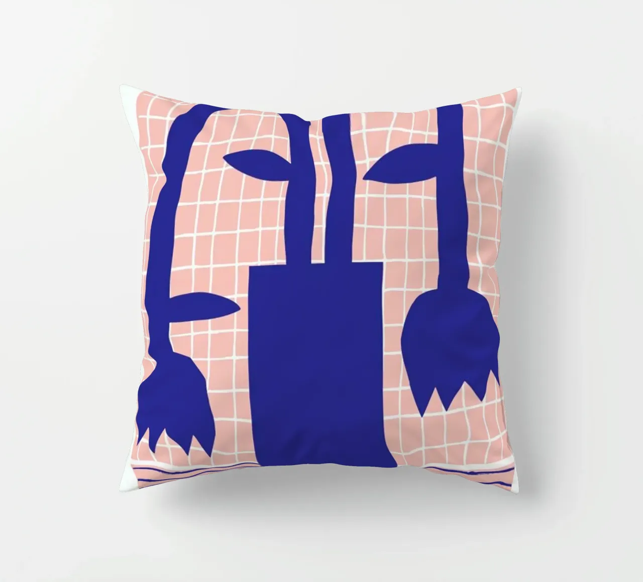Vase and Checkers 2 cuscino da Pure