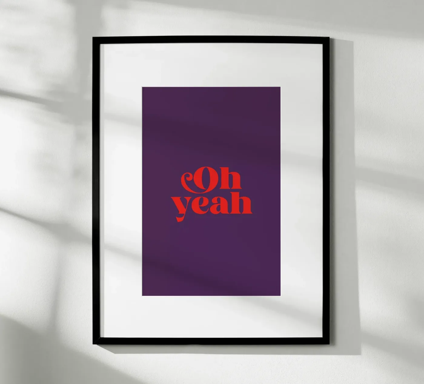 Oh Yeah Purple poster da Trabolt Design