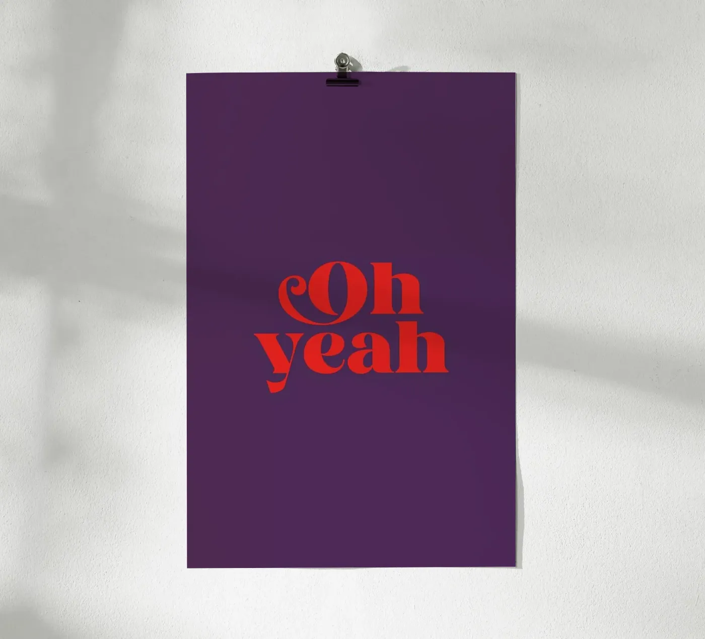 Oh Yeah Purple poster da Trabolt Design