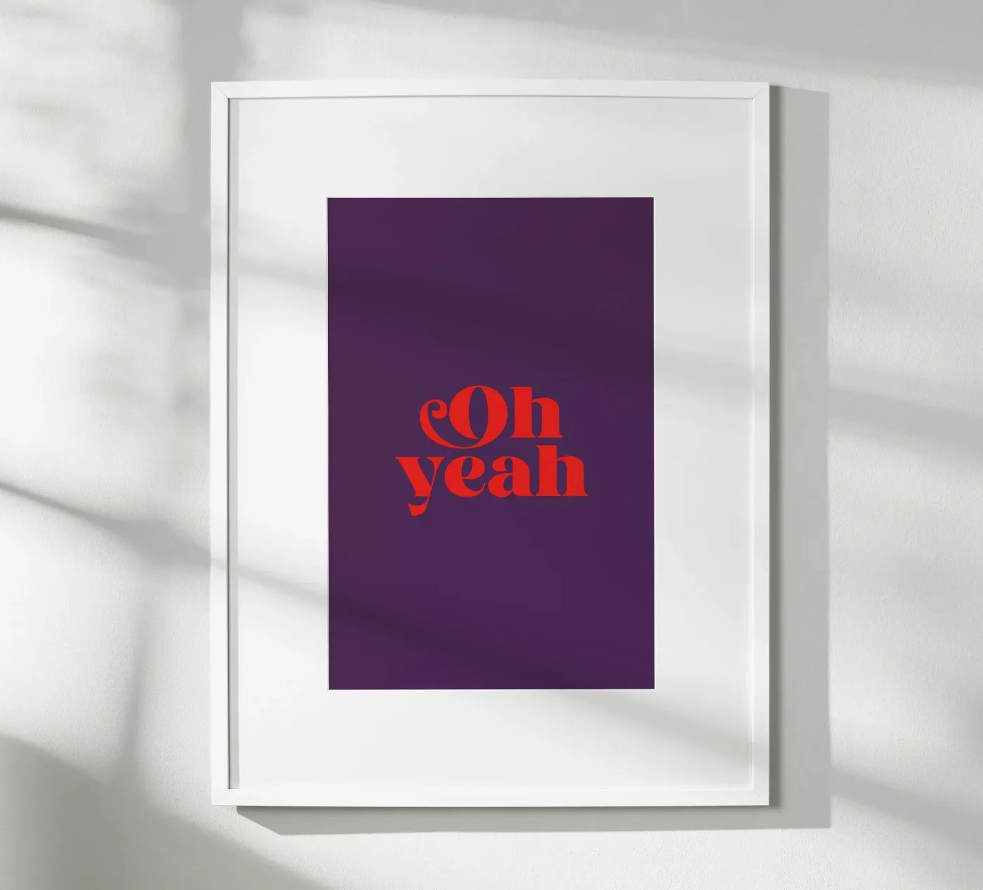 Oh Yeah Purple poster da Trabolt Design