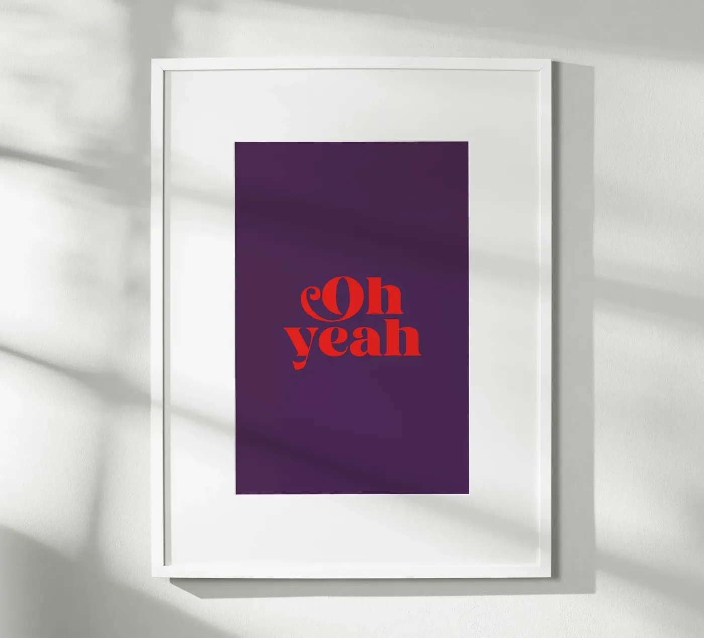 Oh Yeah Purple poster da Trabolt Design