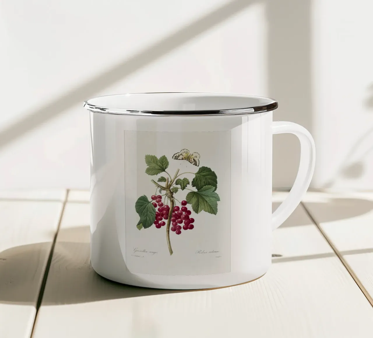 Red Currant tazza in smalto da vintageshop