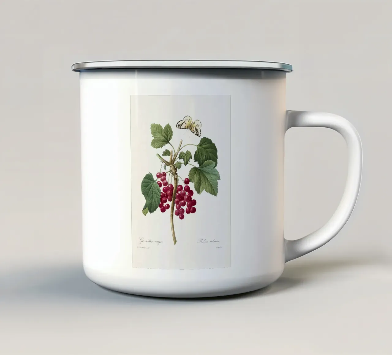 Red Currant tazza in smalto da vintageshop