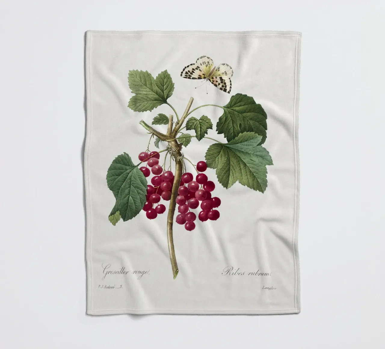 Red Currant coperta in pile da vintageshop