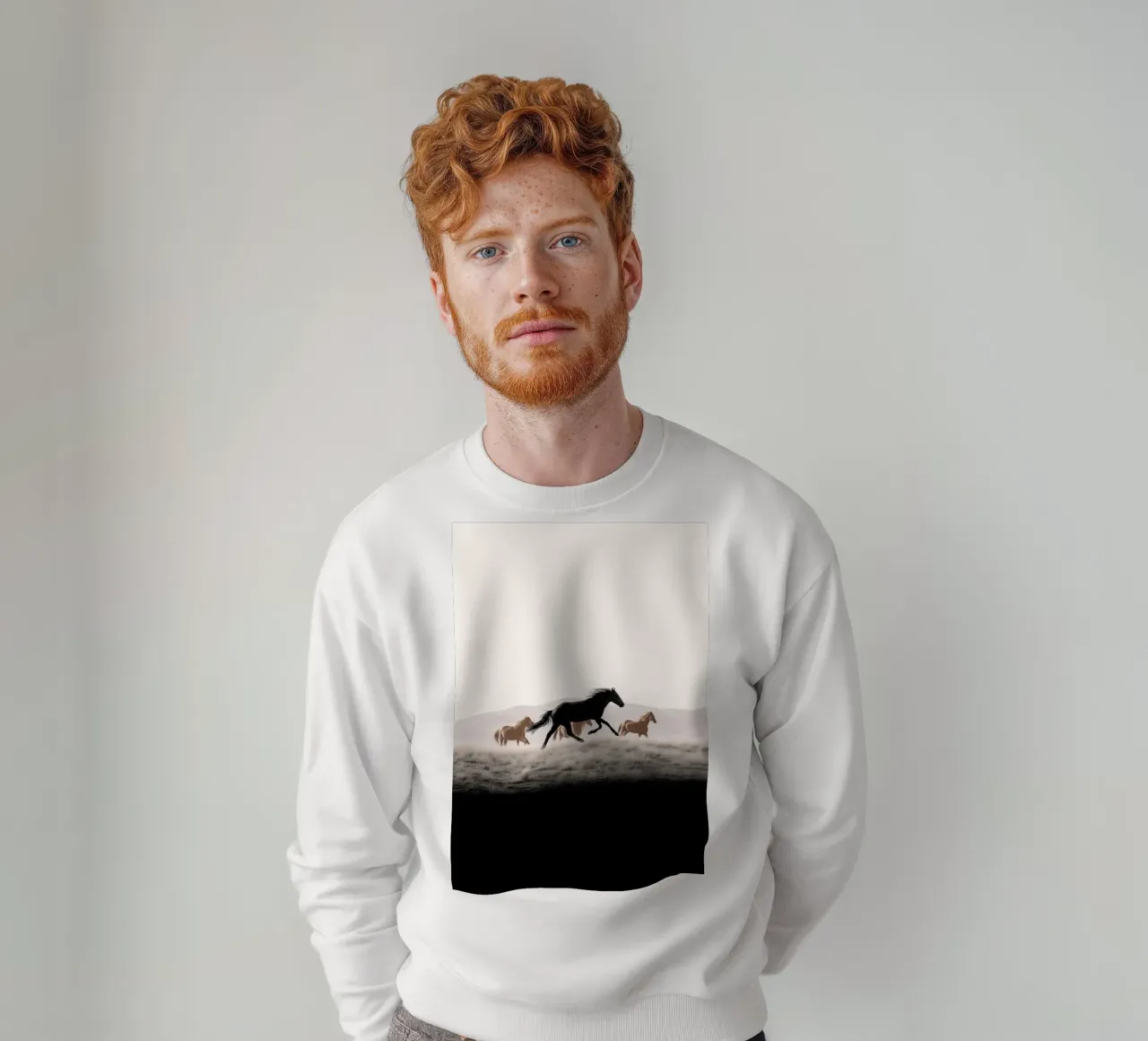 Midnight Run – Herd Across the Quiet Dunes felpa da Vela Luna