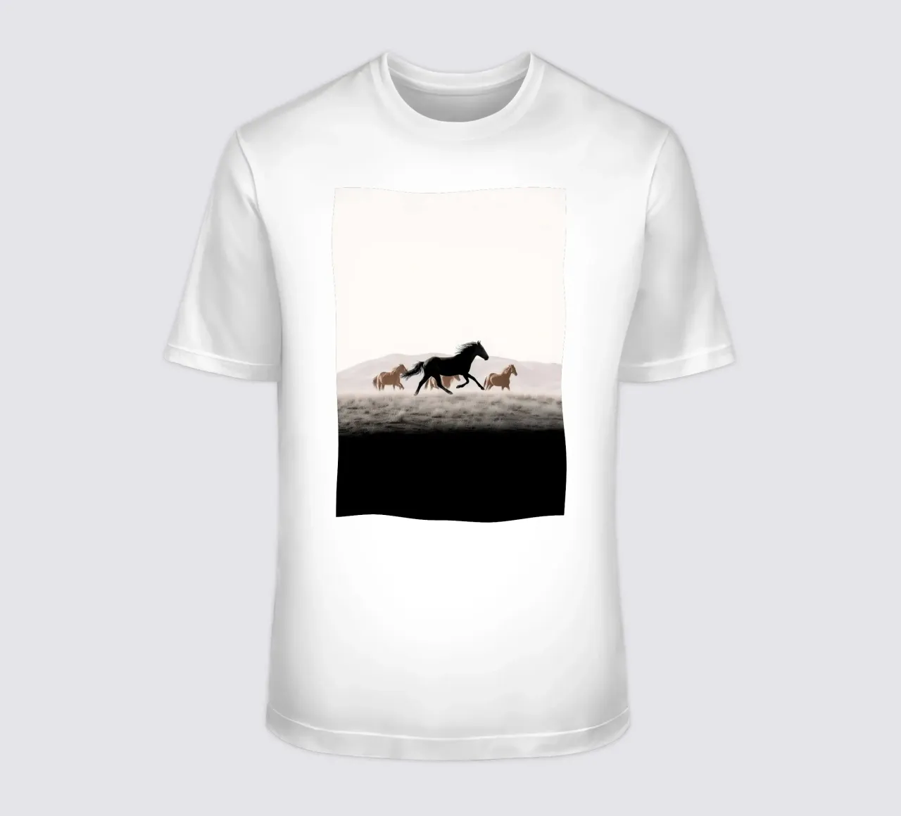Midnight Run – Herd Across the Quiet Dunes t-shirt da Vela Luna