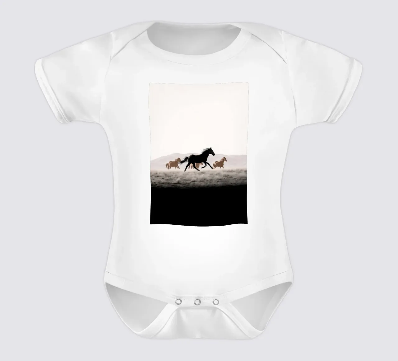 Midnight Run – Herd Across the Quiet Dunes body neonato maniche corte da Vela Luna