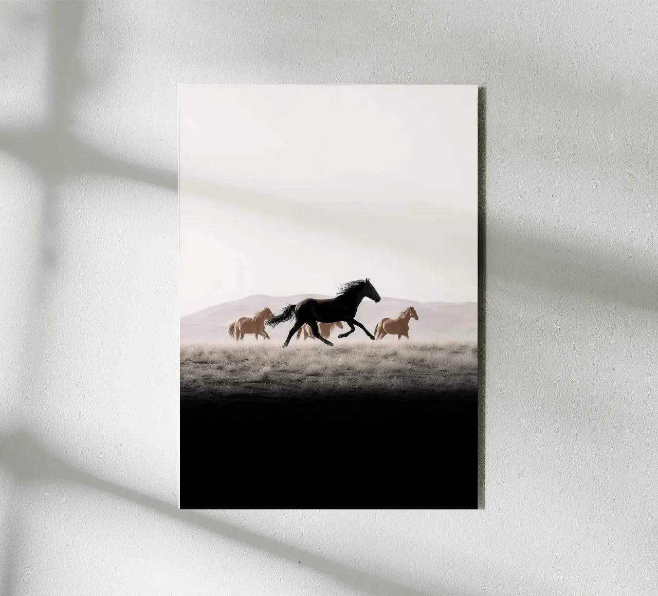 Midnight Run – Herd Across the Quiet Dunes alluminio dibond da Vela Luna