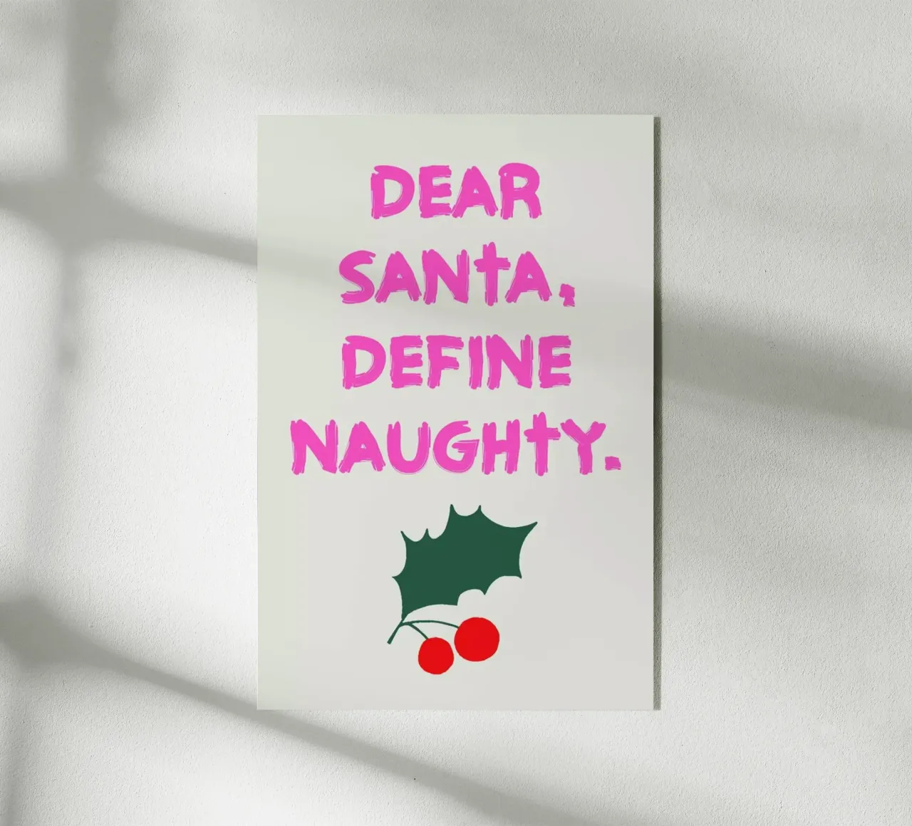 Dear Santa plexiglass da Kubistika