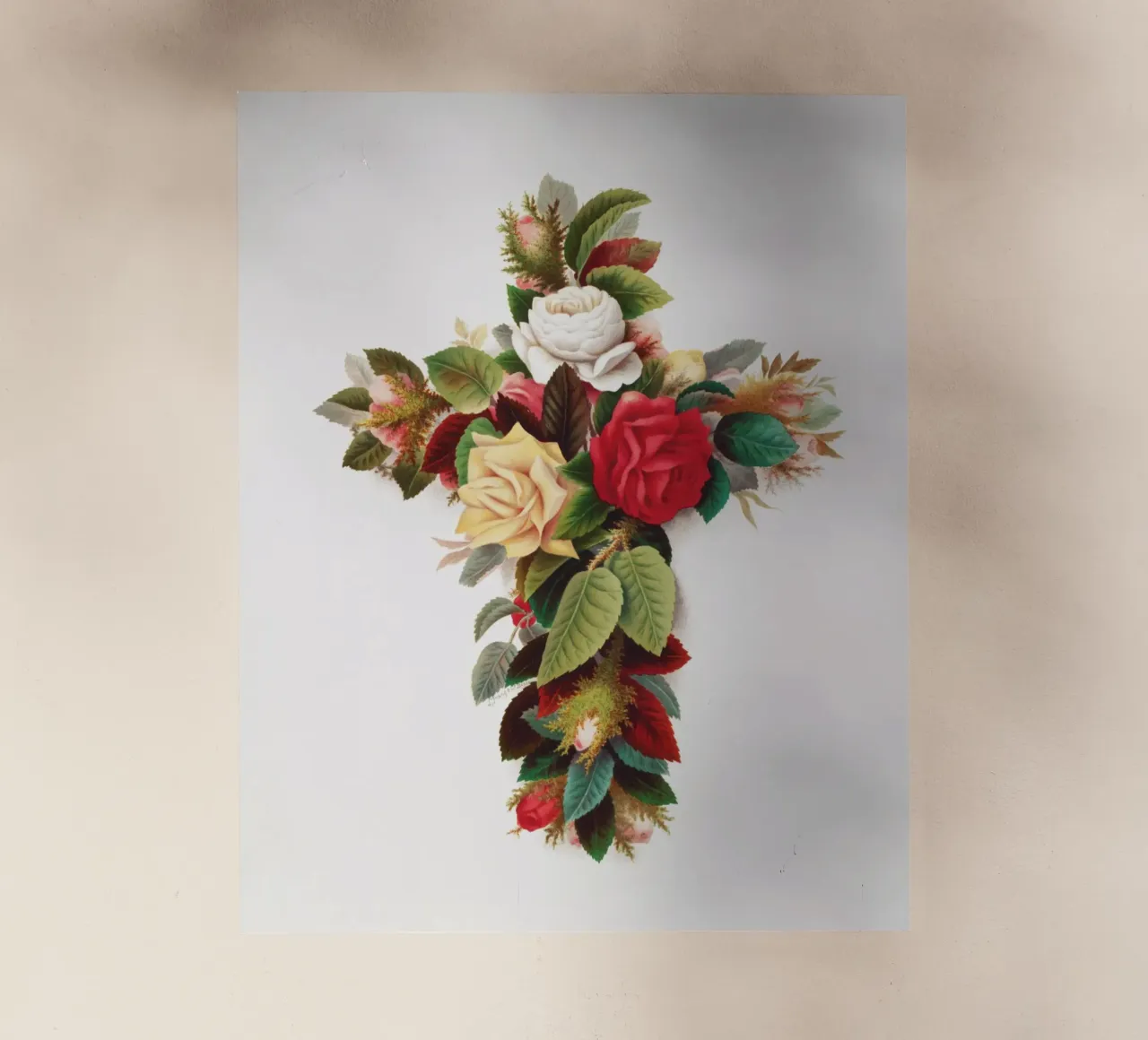 Cross of roses pellicola backlit da vintageshop