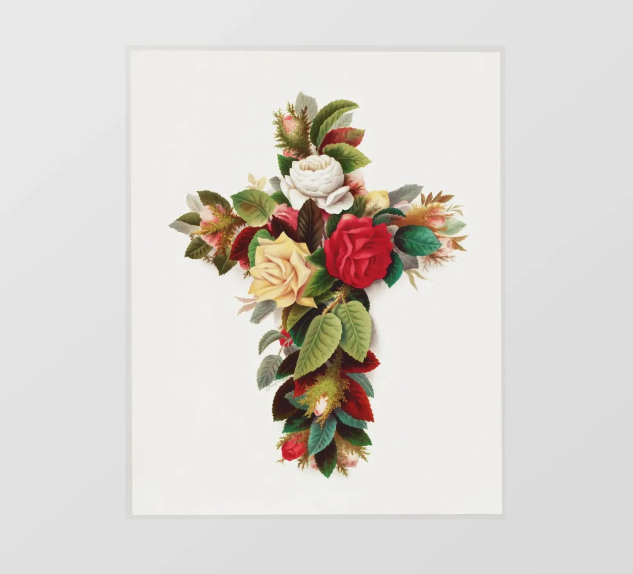 Cross of roses telo in pvc da vintageshop