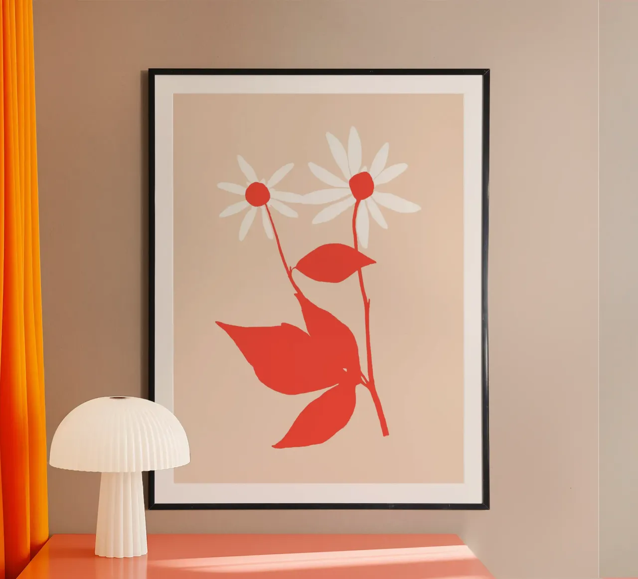 Rudbeckia Flower - Coral poster da adrianooliveira