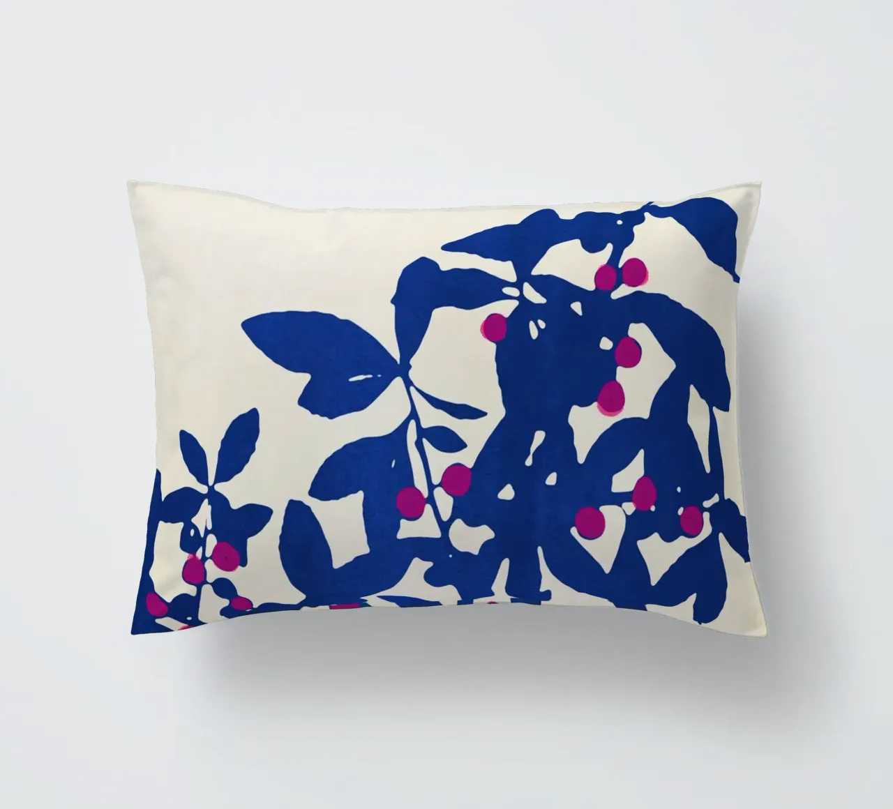 Abstract Botanical no. 1 Blue cuscino da adrianooliveira