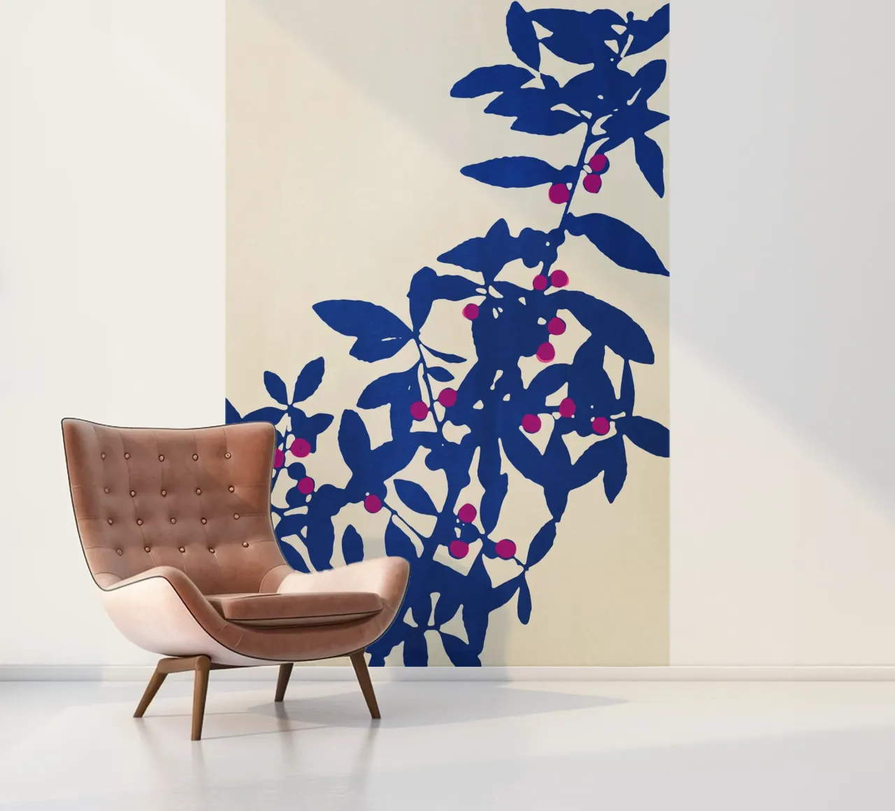 Abstract Botanical no. 1 Blue photo wallpaper by adrianooliveira