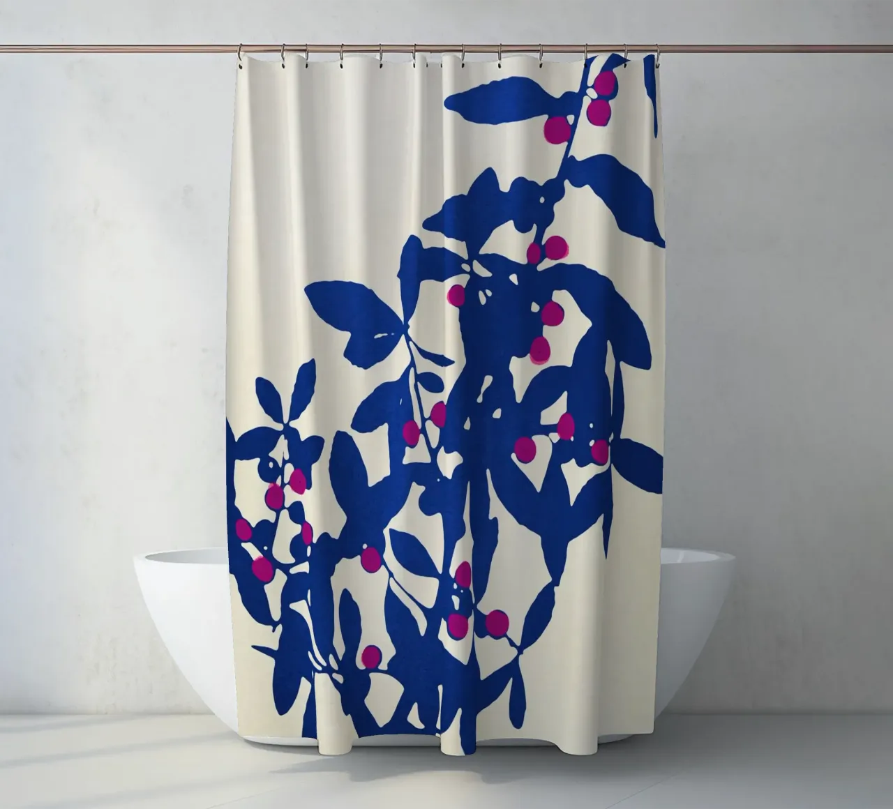 Abstract Botanical no. 1 Blue Duschvorhang von adrianooliveira