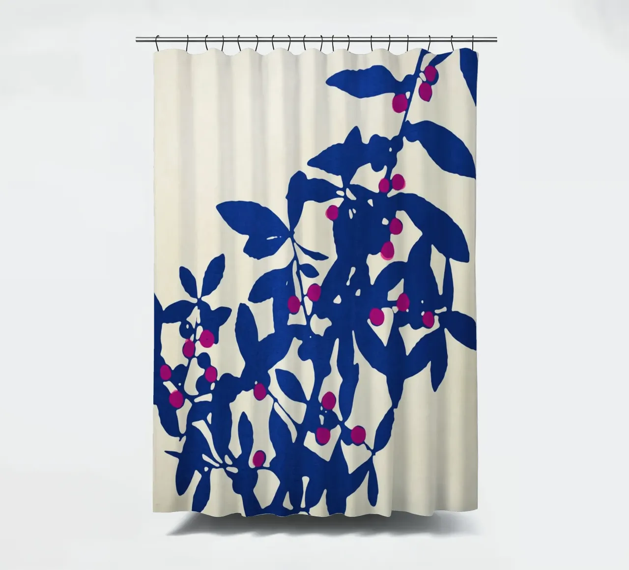 Abstract Botanical no. 1 Blue Duschvorhang von adrianooliveira