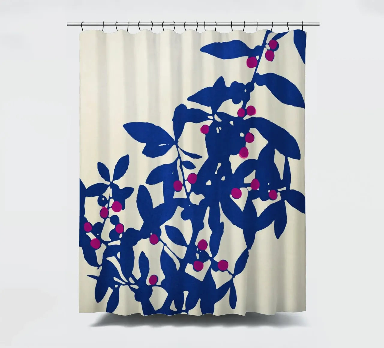 Abstract Botanical no. 1 Blue Duschvorhang von adrianooliveira