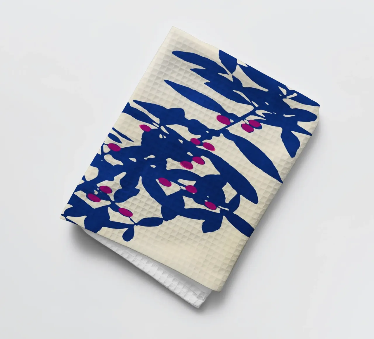 Abstract Botanical no. 1 Blue canovaccio da cucina da adrianooliveira