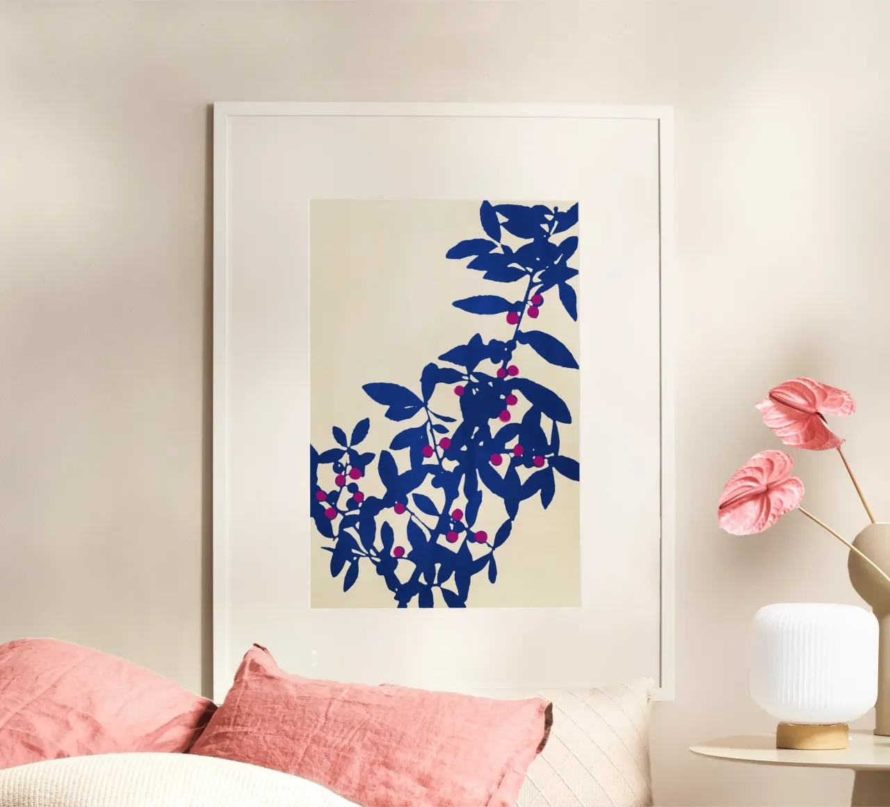 Abstract Botanical no. 1 Blue carta hahnemühle da adrianooliveira