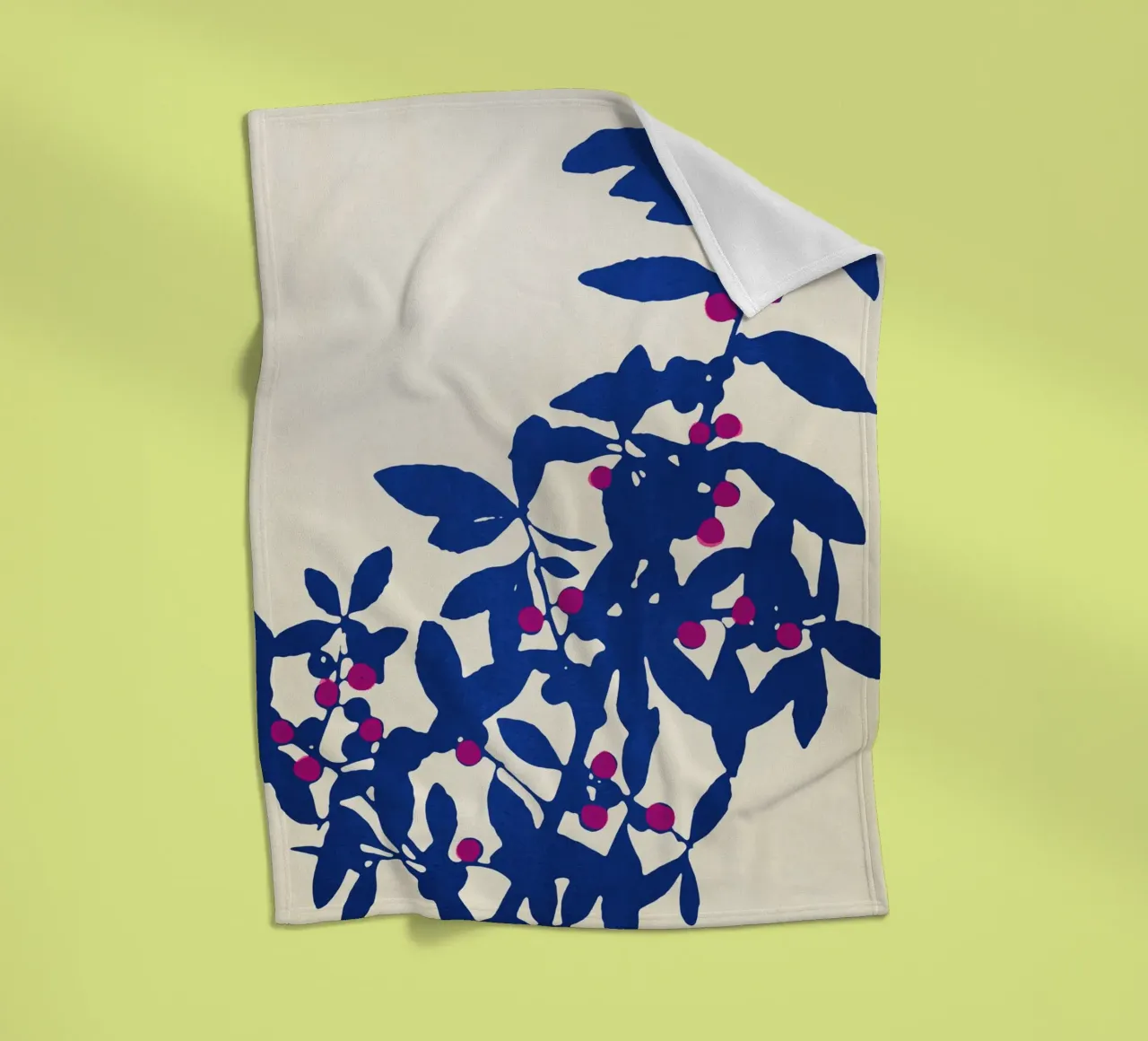 Abstract Botanical no. 1 Blue coperta in pile da adrianooliveira