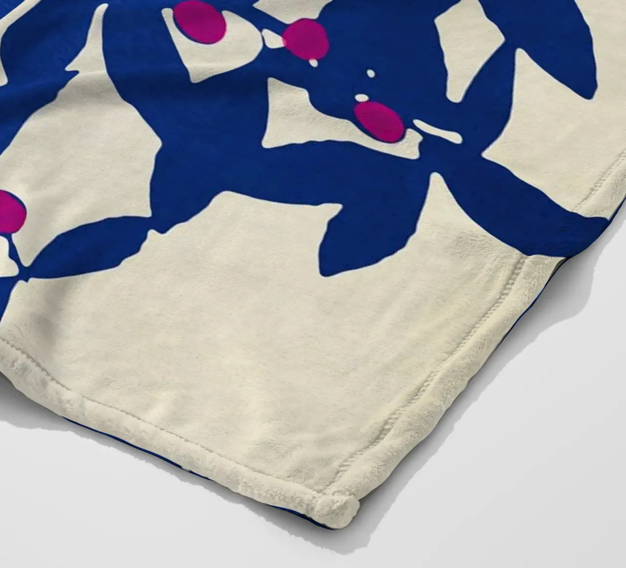 Abstract Botanical no. 1 Blue coperta in pile da adrianooliveira
