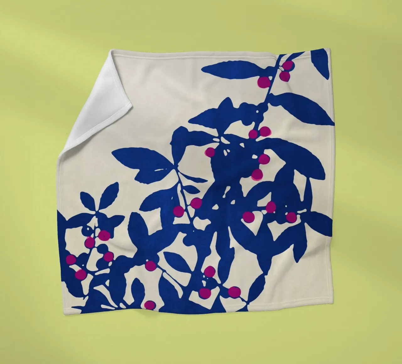 Abstract Botanical no. 1 Blue coperta in pile da adrianooliveira