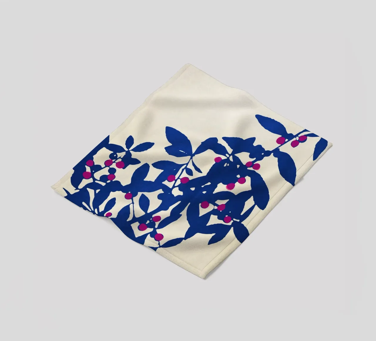 Abstract Botanical no. 1 Blue coperta in pile da adrianooliveira