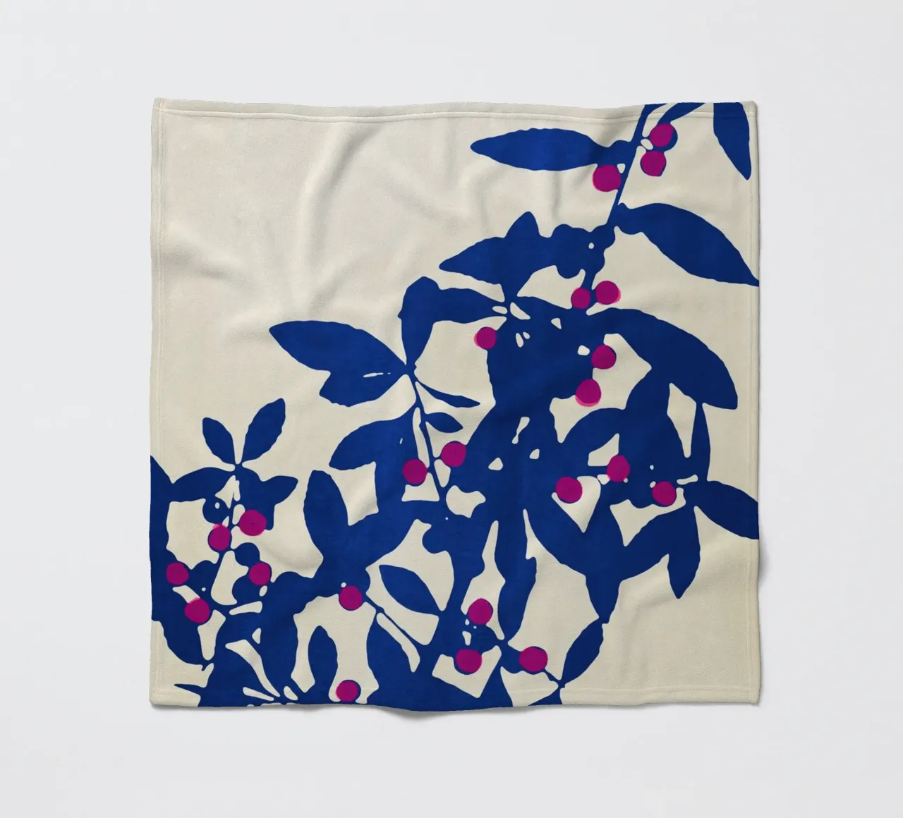 Abstract Botanical no. 1 Blue coperta in pile da adrianooliveira