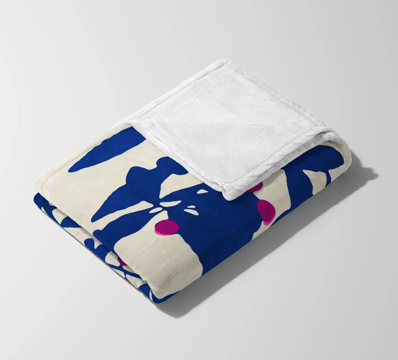 Abstract Botanical no. 1 Blue coperta in pile da adrianooliveira