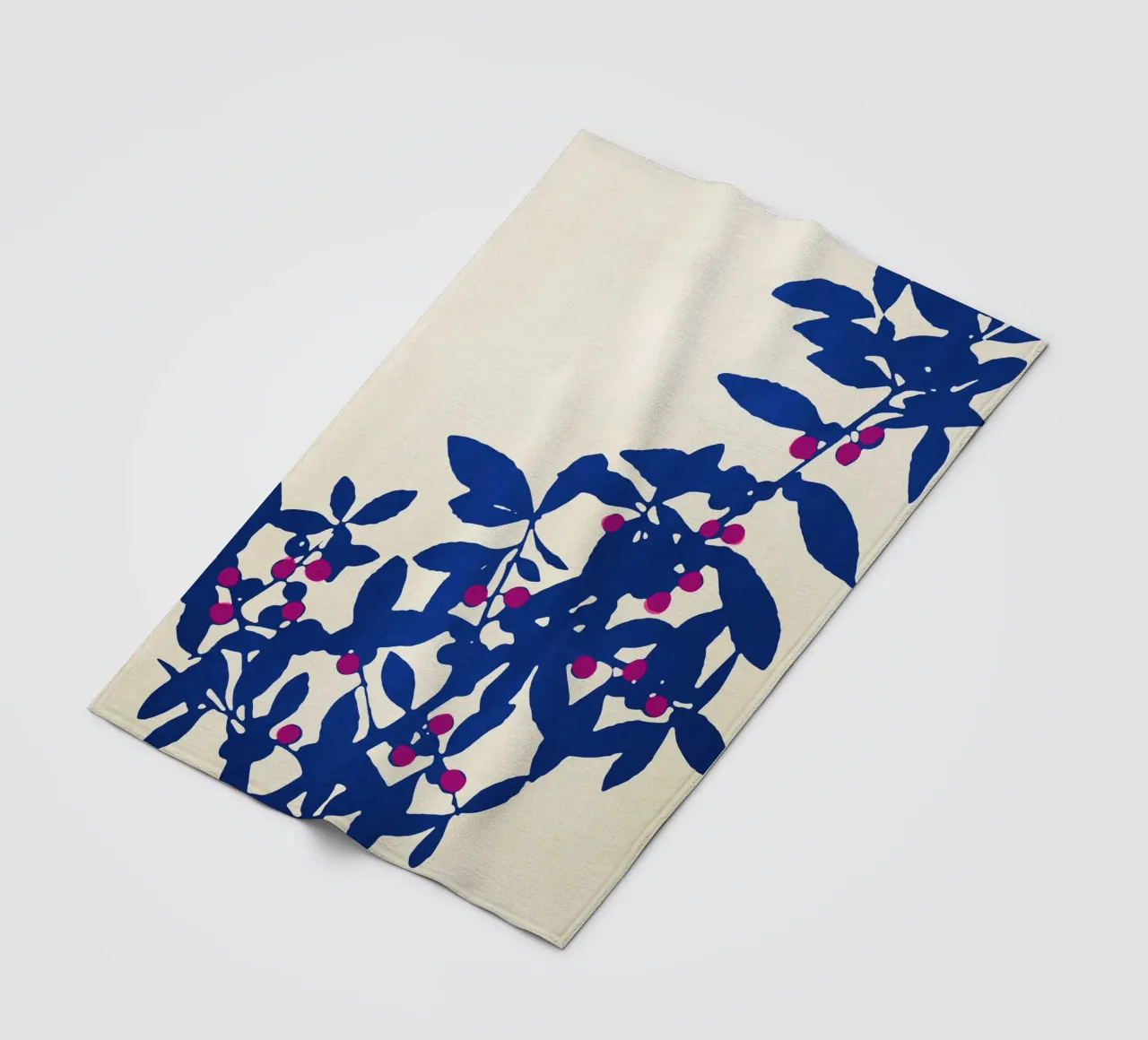 Abstract Botanical no. 1 Blue coperta in pile da adrianooliveira