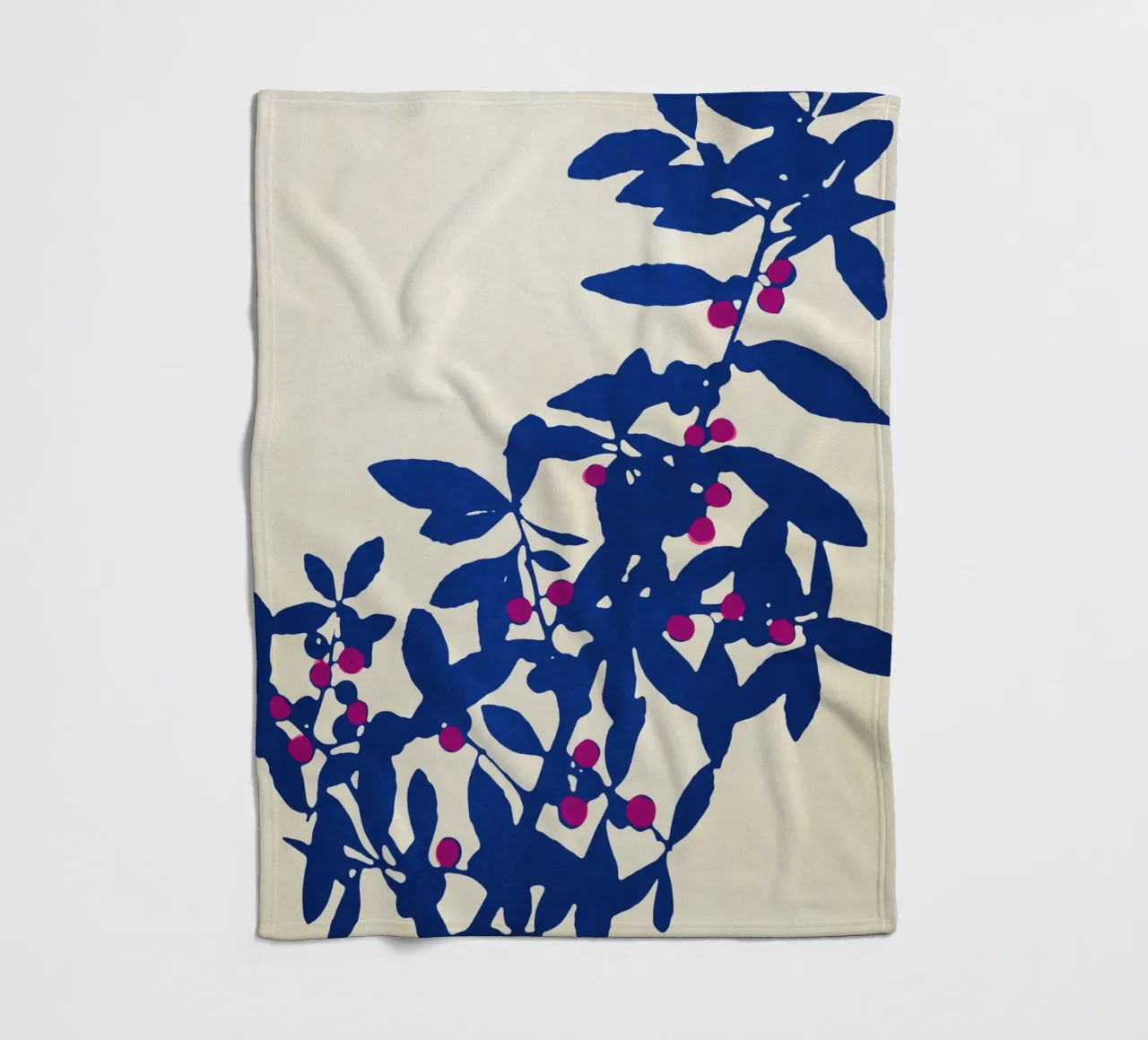 Abstract Botanical no. 1 Blue coperta in pile da adrianooliveira