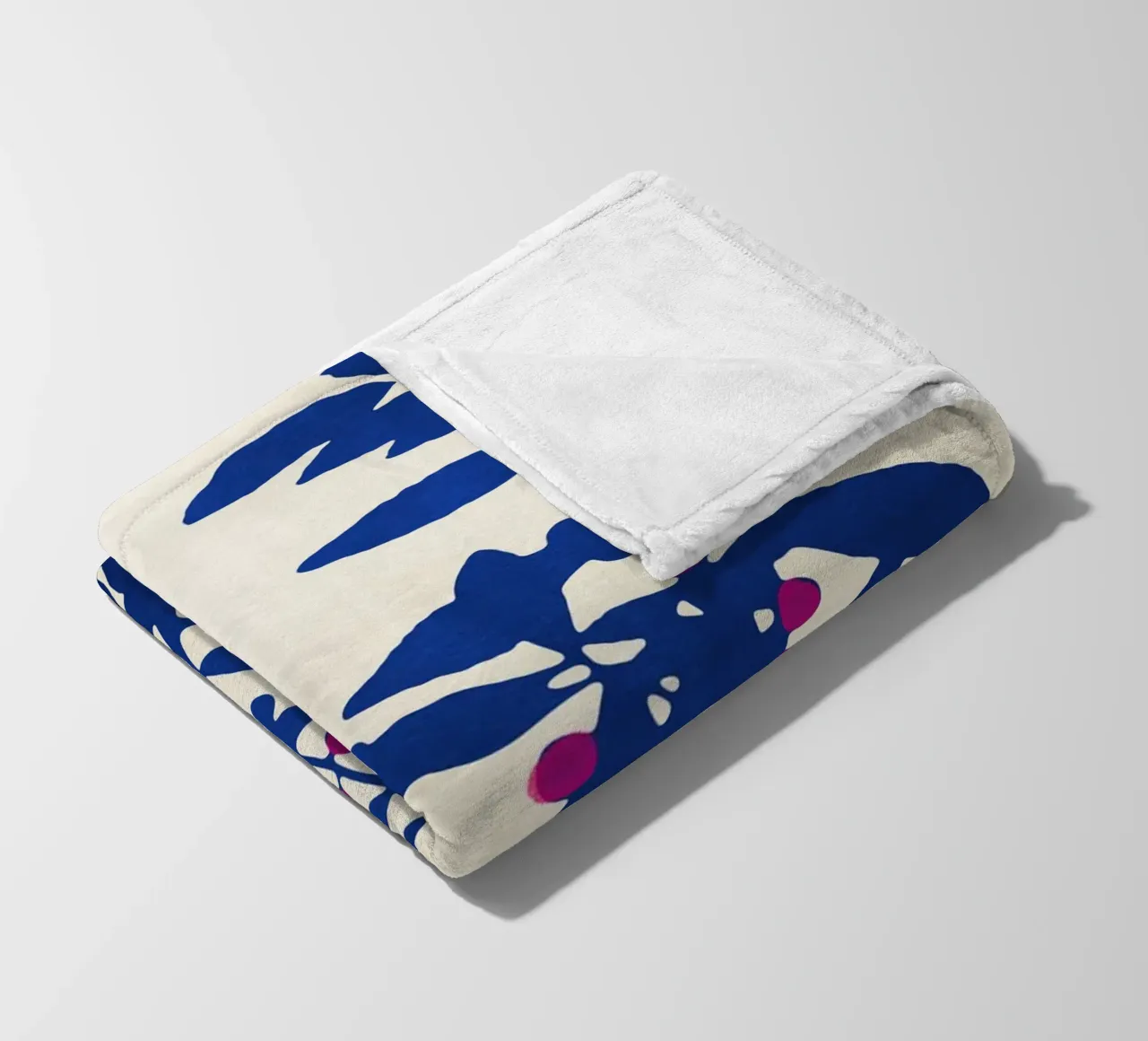 Abstract Botanical no. 1 Blue coperta in pile da adrianooliveira