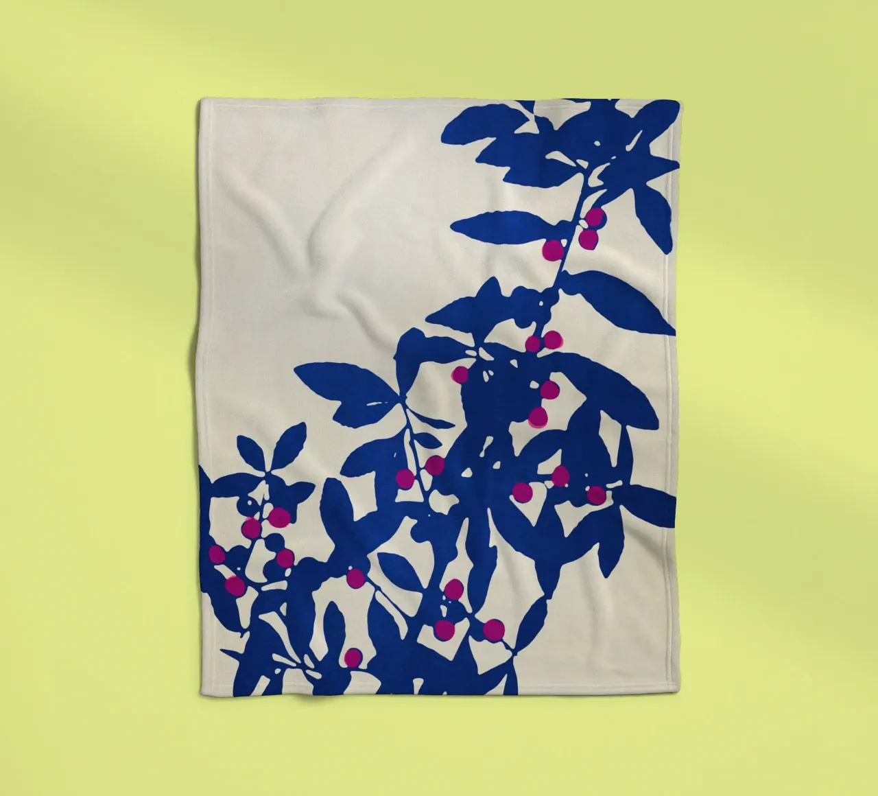 Abstract Botanical no. 1 Blue coperta in pile da adrianooliveira