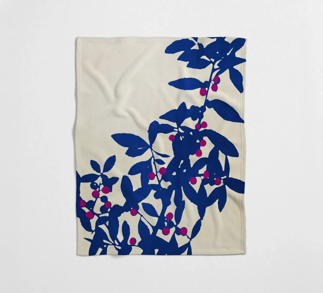 Abstract Botanical no. 1 Blue coperta in pile da adrianooliveira