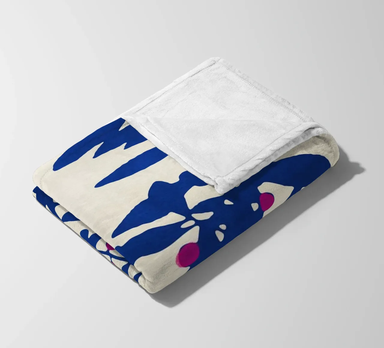Abstract Botanical no. 1 Blue coperta in pile da adrianooliveira