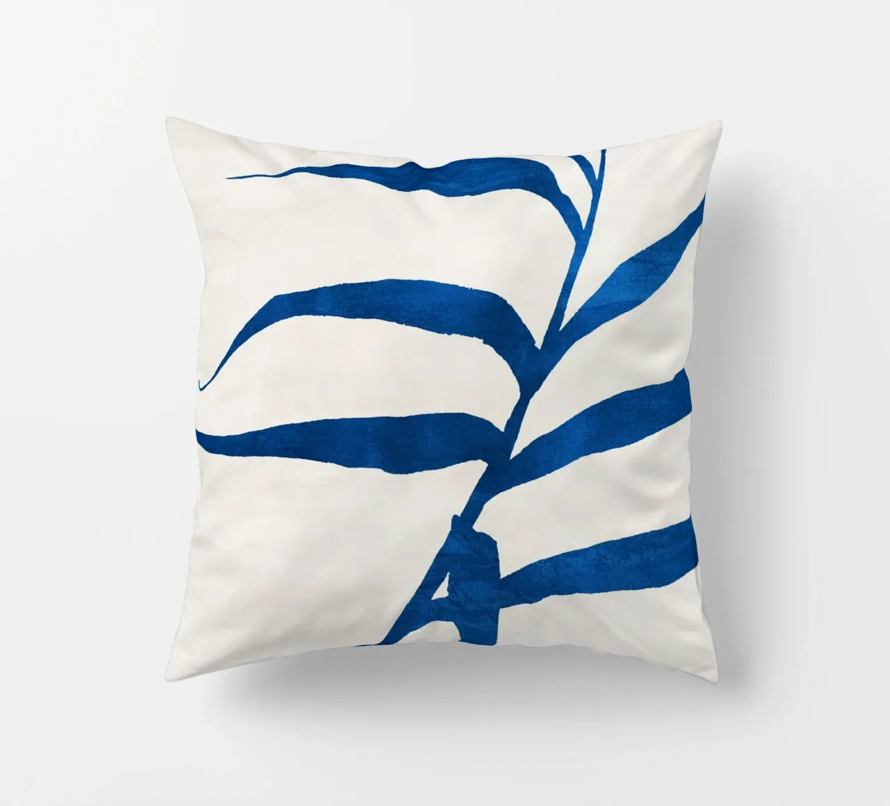Abstract Botanical no. 2 Blue cuscino da adrianooliveira