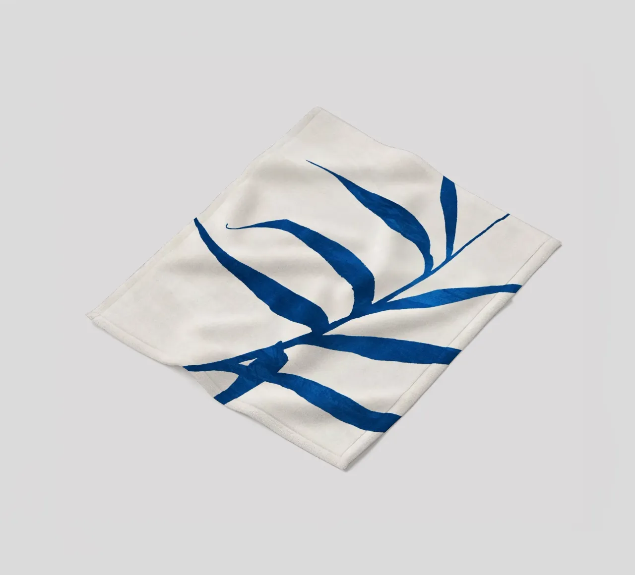 Abstract Botanical no. 2 Blue coperta in pile da adrianooliveira