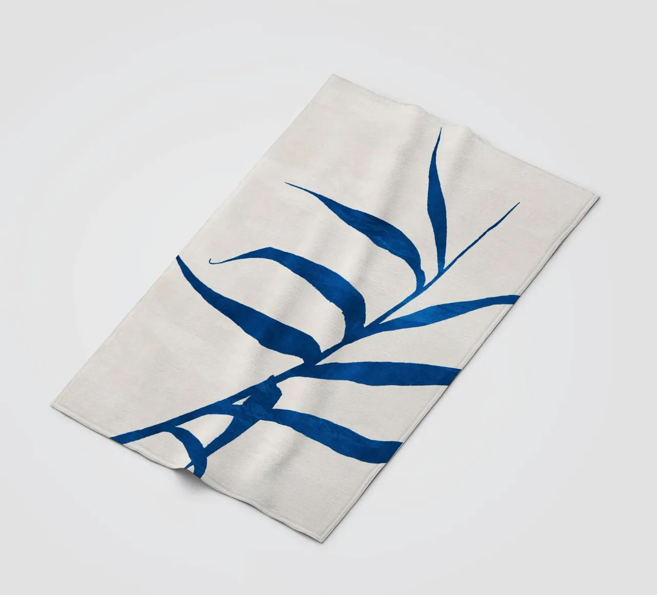 Abstract Botanical no. 2 Blue coperta in pile da adrianooliveira