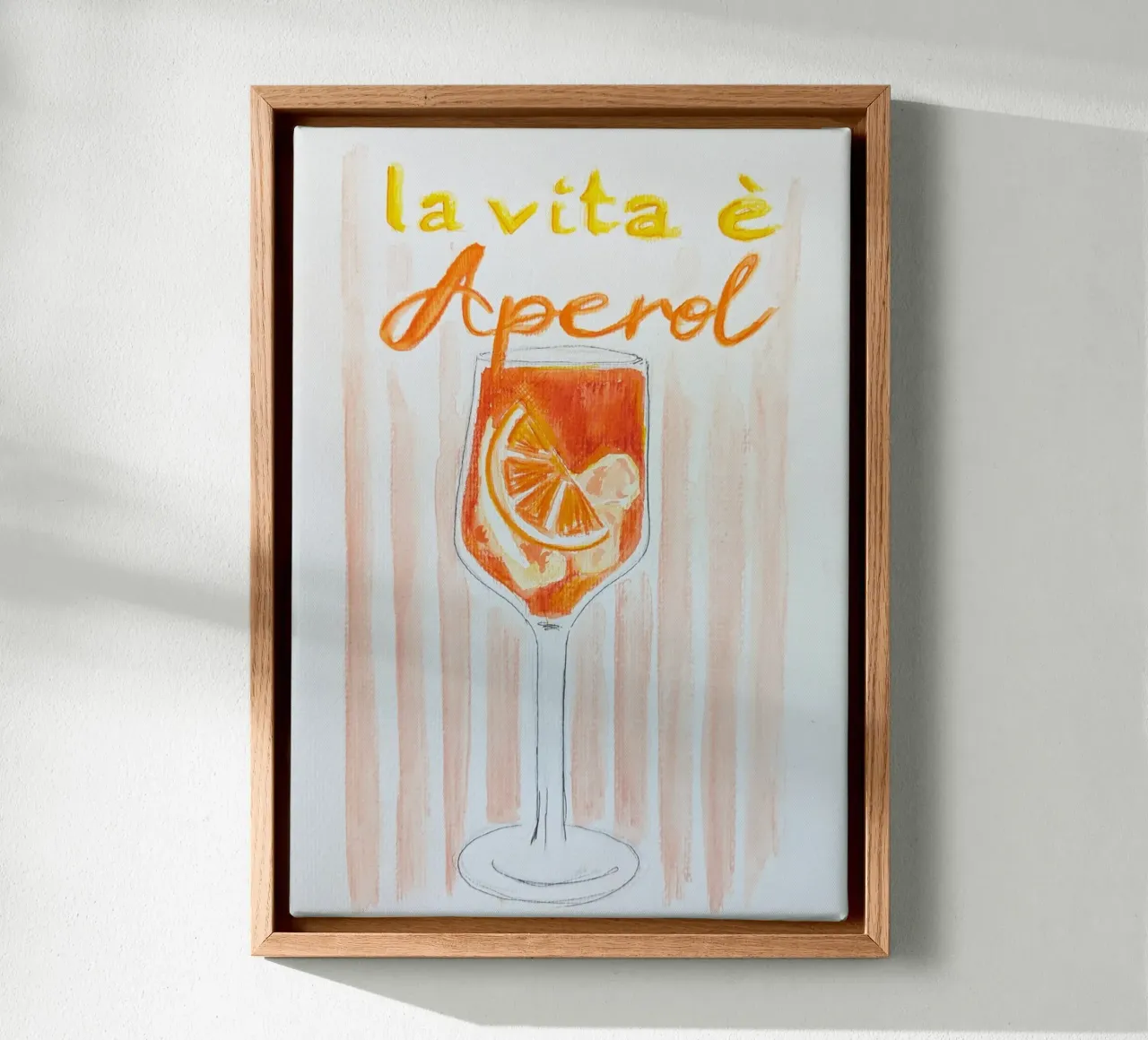 La vita è Aperol tela con Cornice a cassetta da sum2proveDesign