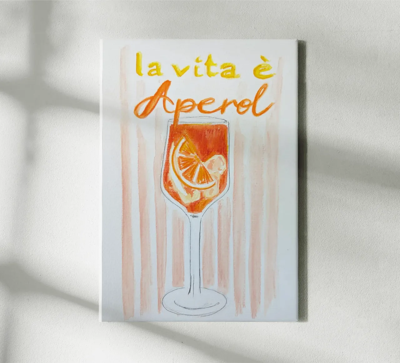 La vita è Aperol tela con Cornice a cassetta da sum2proveDesign