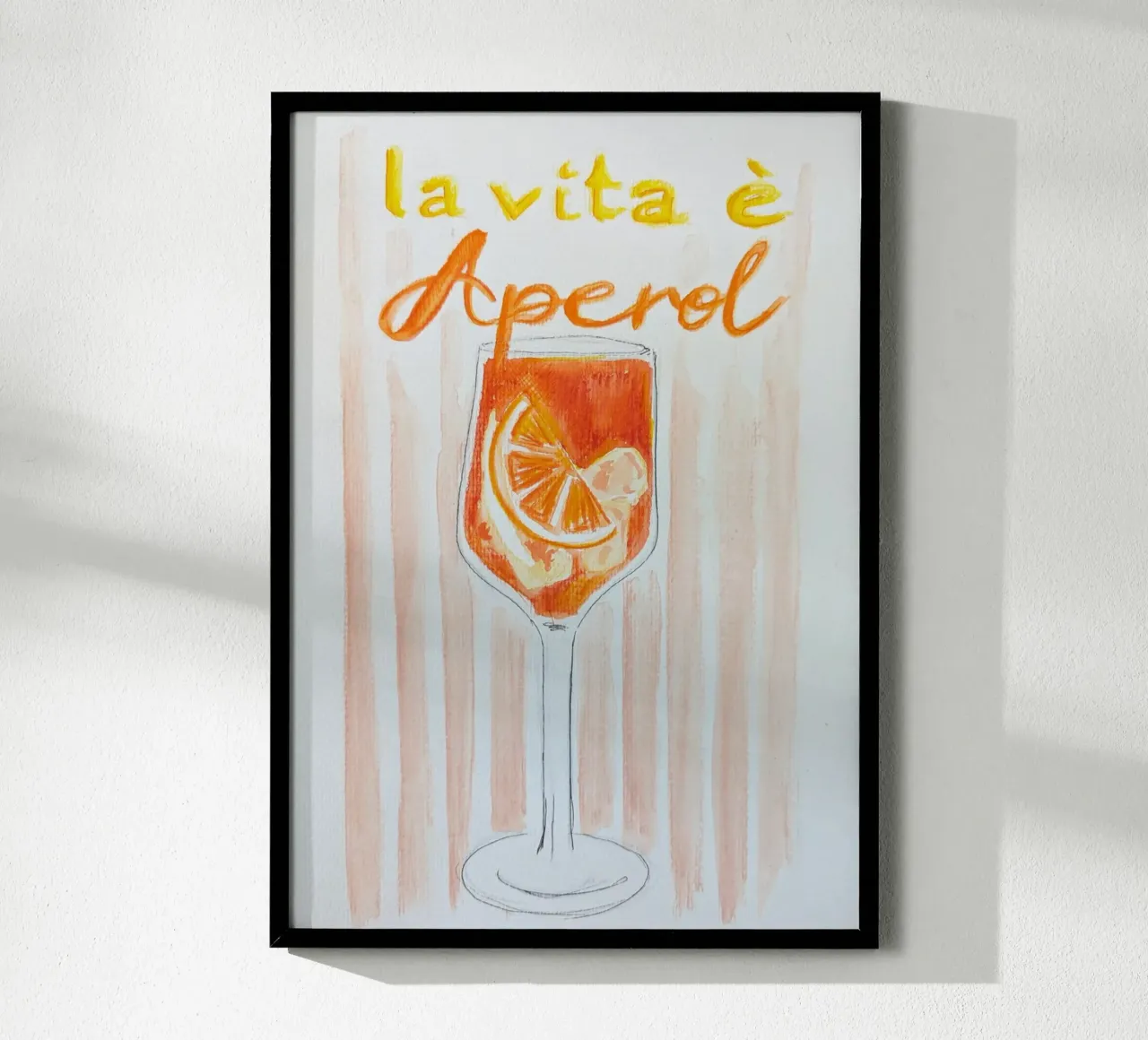 La vita è Aperol poster con telaio in legno da sum2proveDesign